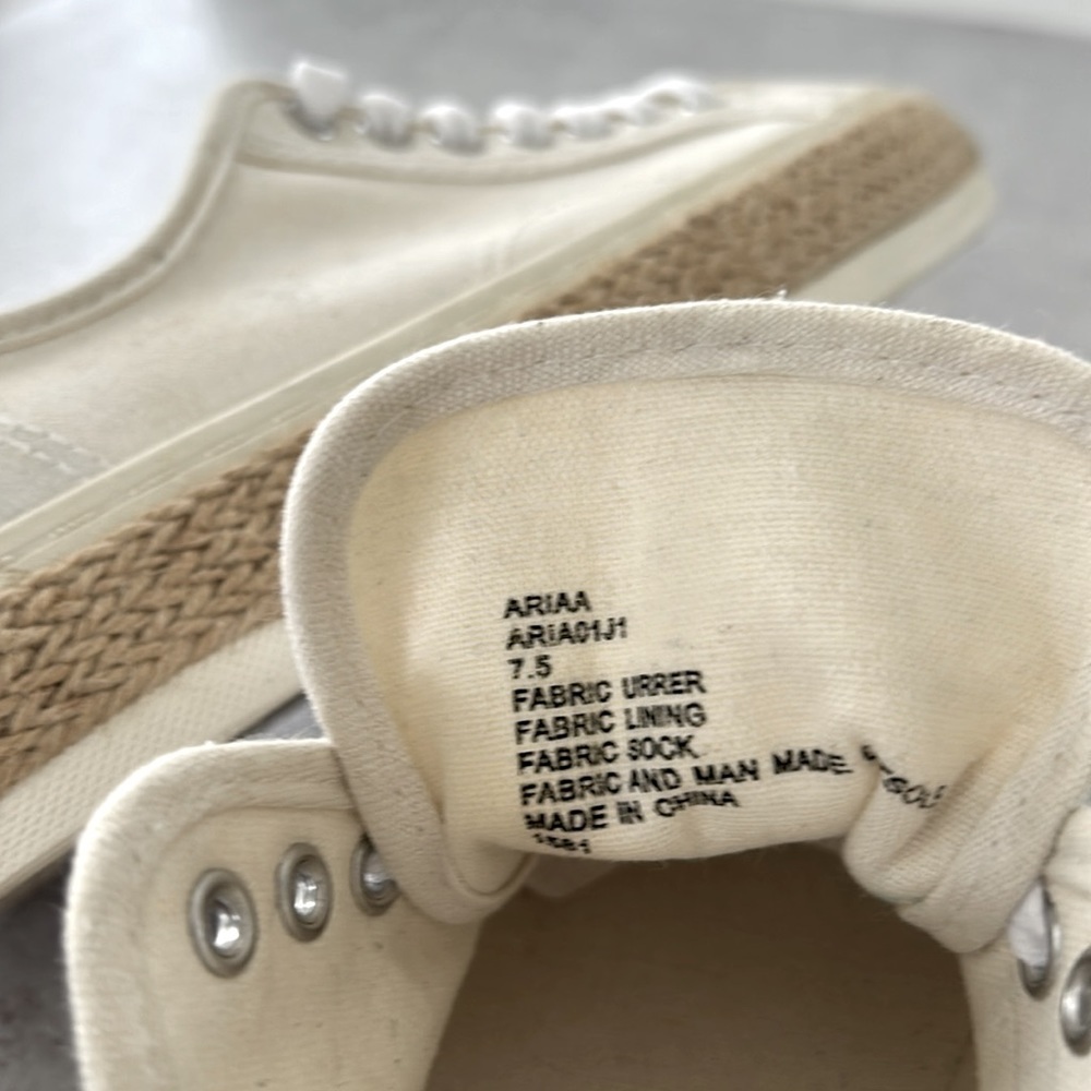 Steve Madden Girl Ariaa Flatform Espadrille Sneakers in Off White, 7.5 - Picture 4 of 9
